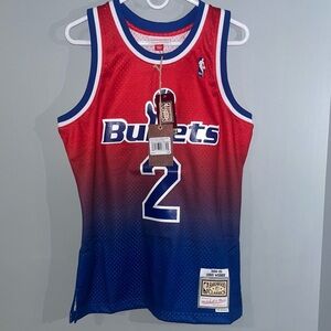 Chris Webber #2 Washington Bullets 94-95 Mitchell Ness Fadeaway Swingman Jersey